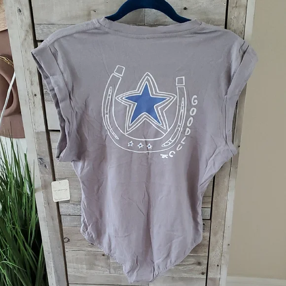 Free People Light Gray Top - Picture 1 of 6